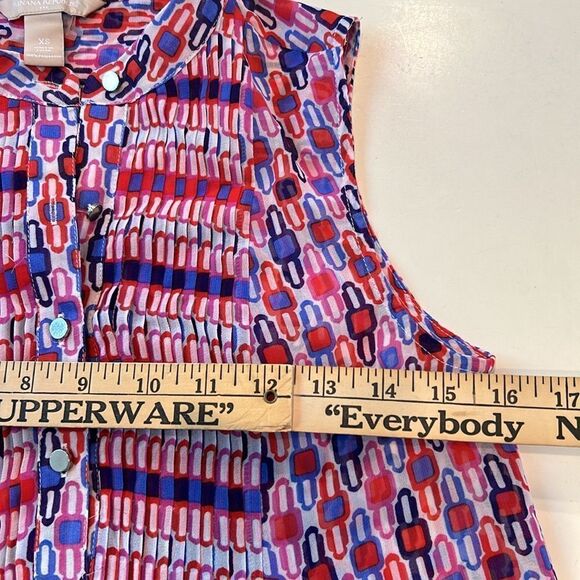 Banana republic factory colorful, sleeveless blouse, size extra small - Picture 5 of 7